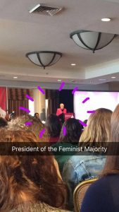 Ellie Smeal, President of the Feminist Majority Foundation, on my snap story!