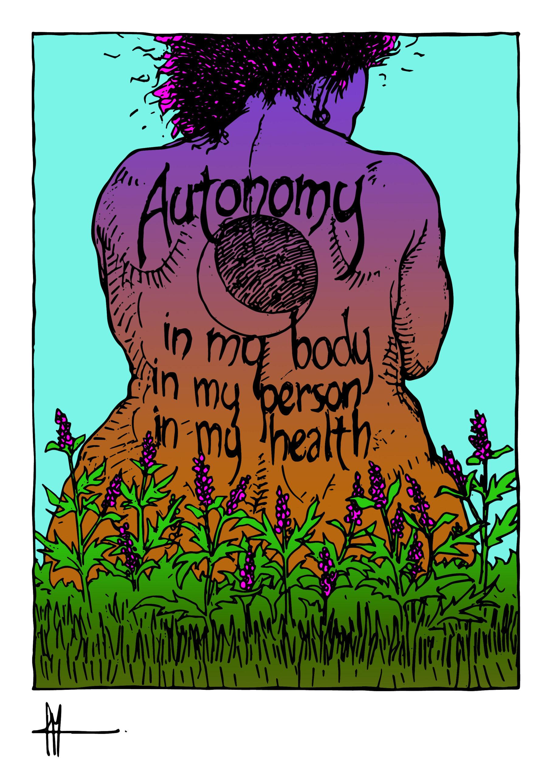 "Autonomy: in my body / person / health" by Fernando Martí courtesy of JustSeeds